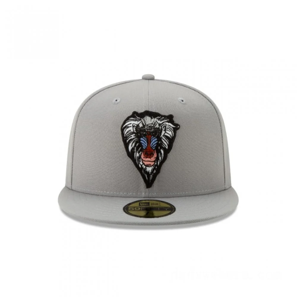 New Era x Lion King Rafiki Face Grey 59FIFTY Fitted Hat - Image 2