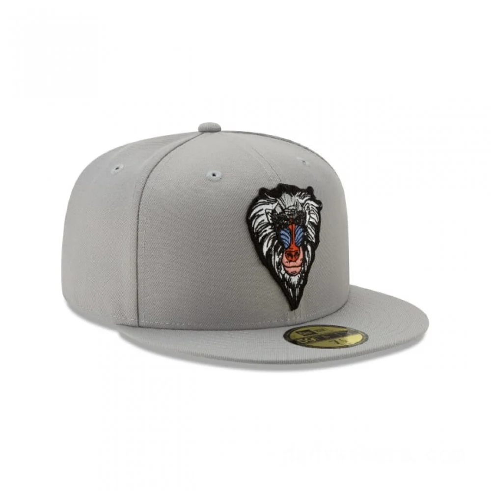 New Era x Lion King Rafiki Face Grey 59FIFTY Fitted Hat - Image 3