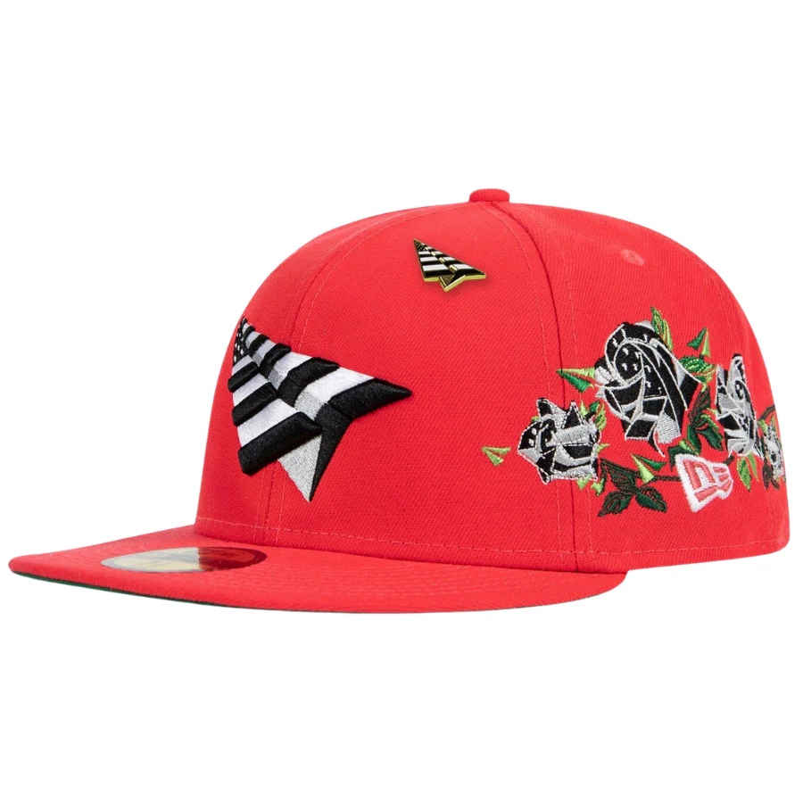 New Era x Paper Plane Lava Red Roses 59FIFTY Fitted Hat