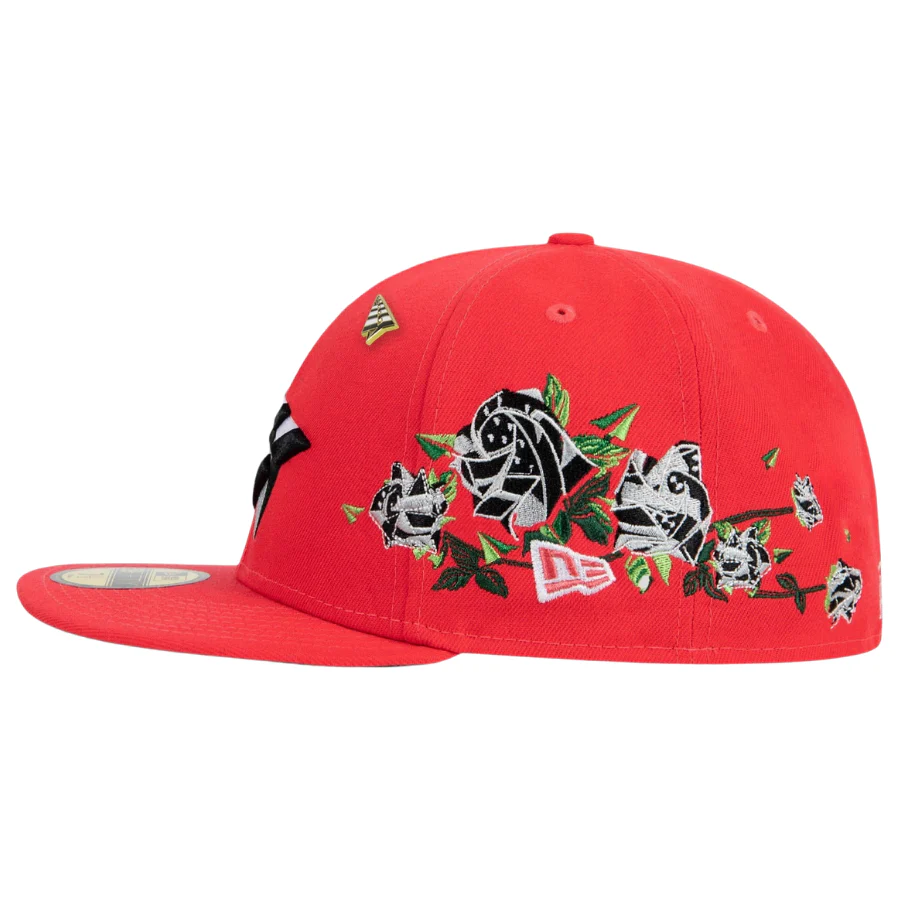 New Era x Paper Plane Lava Red Roses 59FIFTY Fitted Hat - Image 4