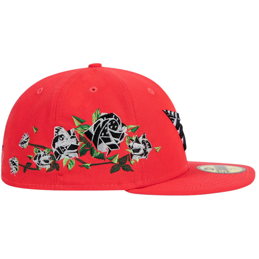 New Era x Paper Plane Lava Red Roses 59FIFTY Fitted Hat - Image 6