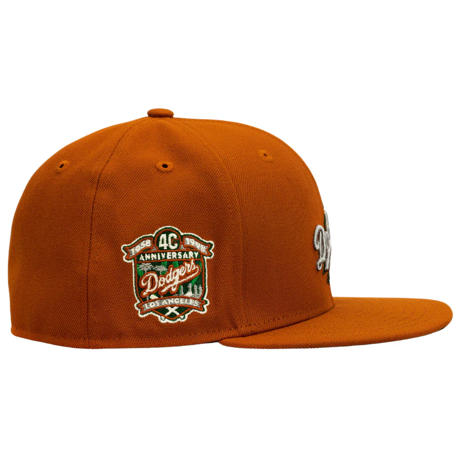 New Era x SP Los Angeles Dodgers Rust Orange 2023 59FIFTY Fitted Hat - Image 2