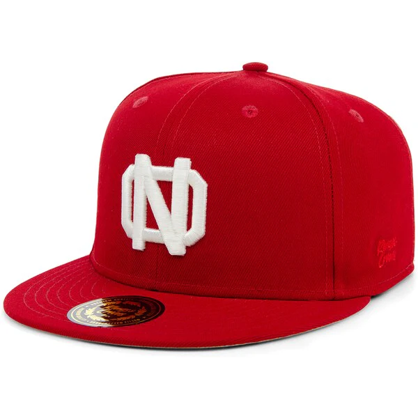 Rings & Crwns  New Orleans Black Pelicans Team Fitted Hat - Red - Image 3