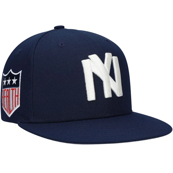 Rings & Crwns New York Black Yankees Team Fitted Hat - Navy
