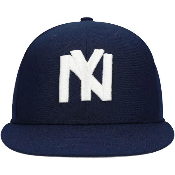 Rings & Crwns New York Black Yankees Team Fitted Hat - Navy - Image 2
