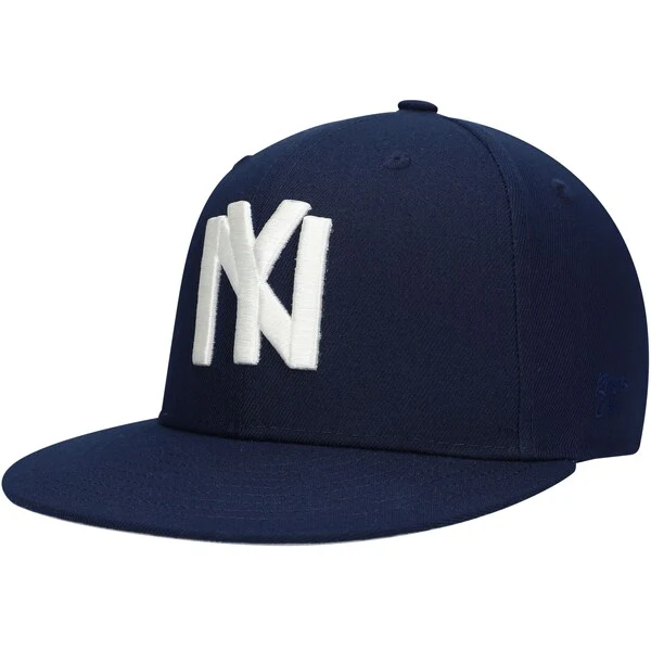 Rings & Crwns New York Black Yankees Team Fitted Hat - Navy - Image 3