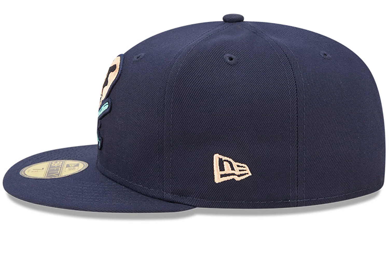 New Era x Lids HD  Oakland Athletics Oceanside Peach 2022 59FIFTY Fitted Cap - Image 6