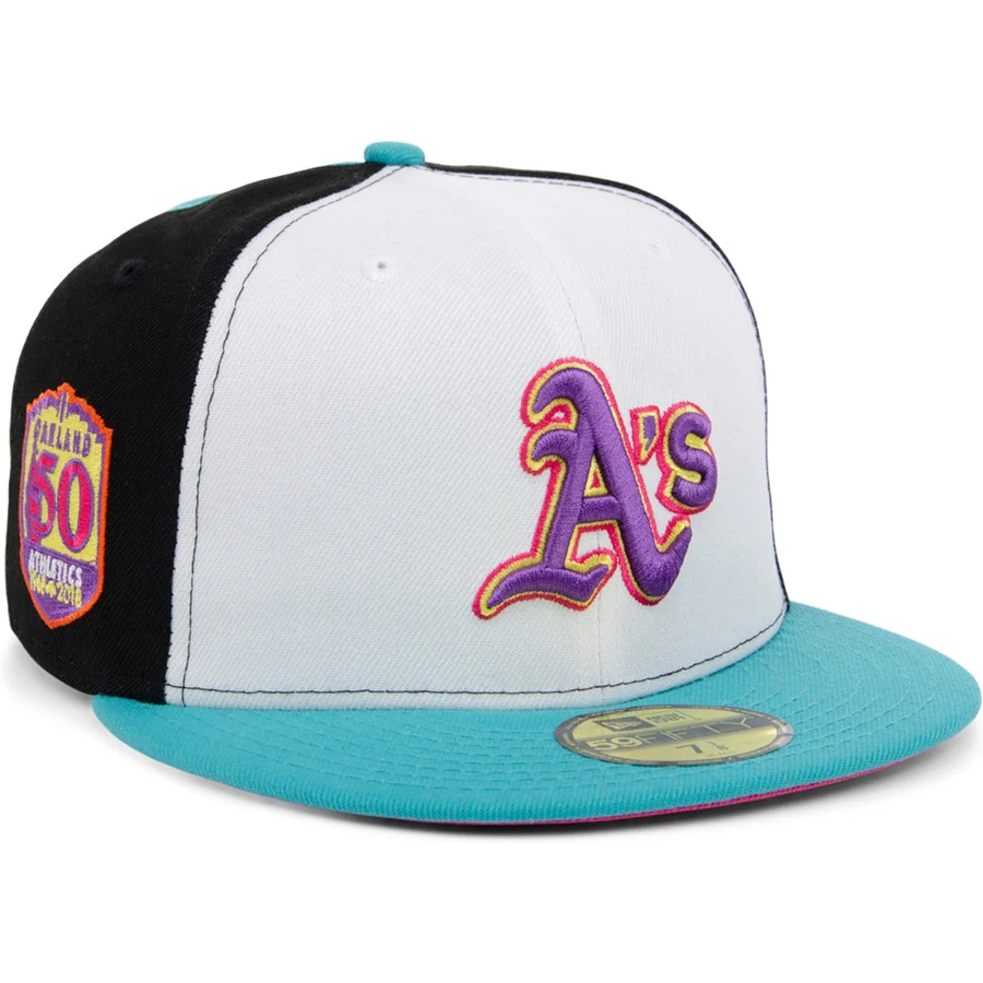 New Era x Lids HD Oakland Athletics Sugar Skull Pinwheel 2022 59FIFTY Fitted Cap