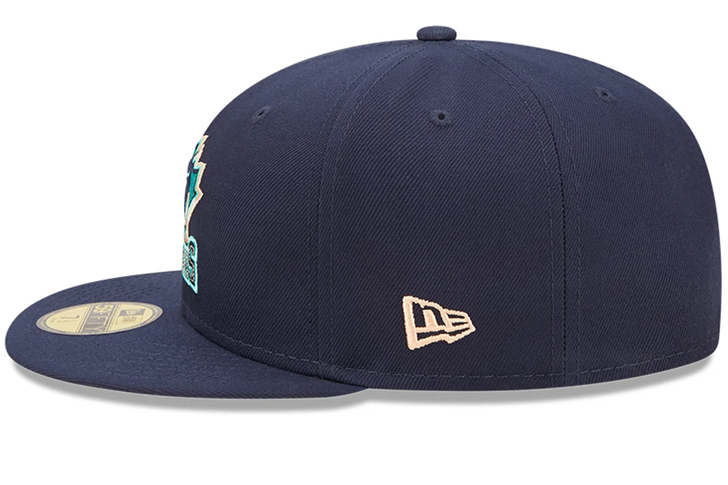 New Era x Lids HD  Toronto Blue Jays Oceanside Peach 2022 59FIFTY Fitted Cap - Image 6