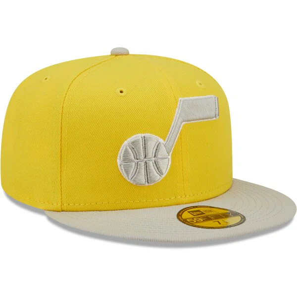 New Era Utah Jazz Color Pack 59FIFTY Fitted Hat - Yellow/Gray - Image 4